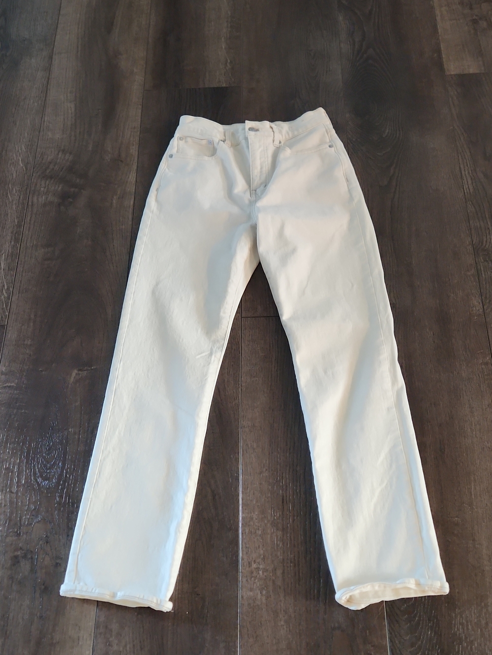 Madewell‎ Off White ‘90s Straight Leg Jeans Women’s Size 26 High Rise
